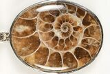Fossil Ammonite Pendant - Million Years Old #205802-1